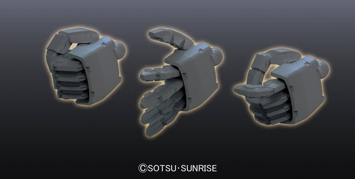 1/144 Builders Parts HD MS Hand 02 Zeon Dark Gray