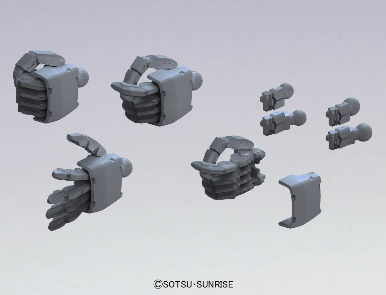 1/144 Builders Parts HD MS Hand 02 Zeon Dark Gray