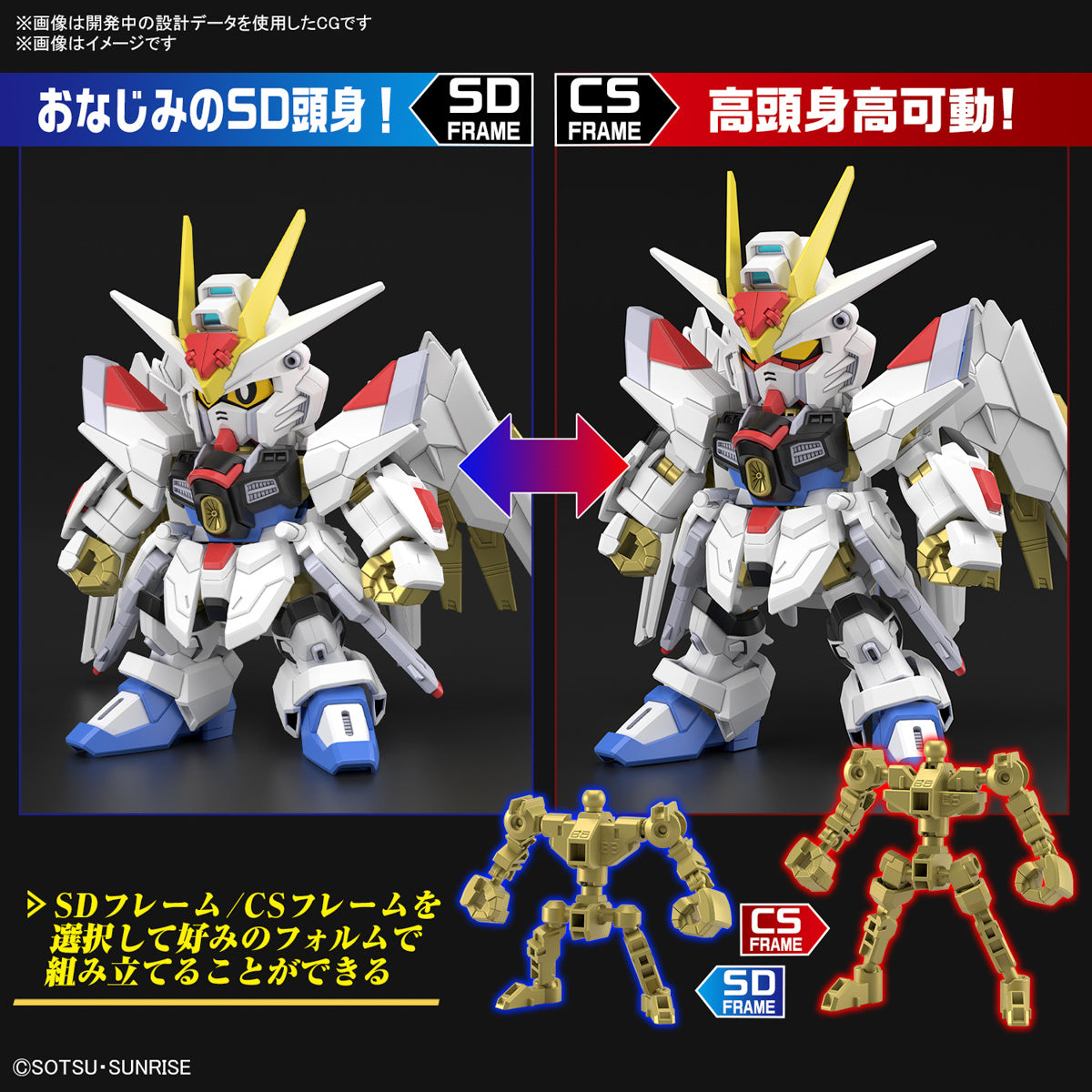 SD Gundam Cross Silhouette Mighty Strike Freedom Gundam (Mobile Suit Gundam SEED Freedom)