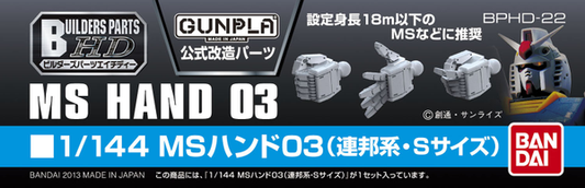 1/144 Builders Parts MS Hand #03 EFSF S Size
